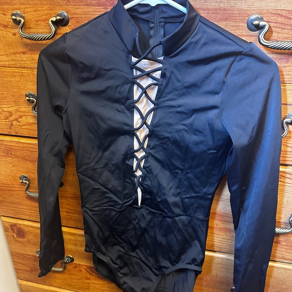 Balera Charcoal Dance Bodysuit